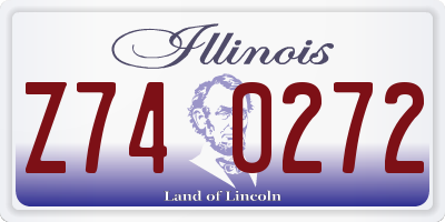 IL license plate Z740272