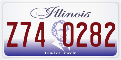IL license plate Z740282