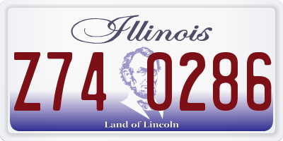 IL license plate Z740286