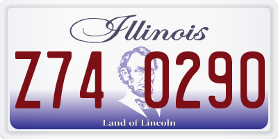 IL license plate Z740290
