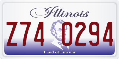 IL license plate Z740294