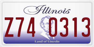 IL license plate Z740313