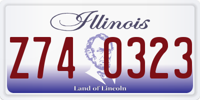 IL license plate Z740323