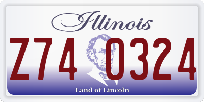 IL license plate Z740324