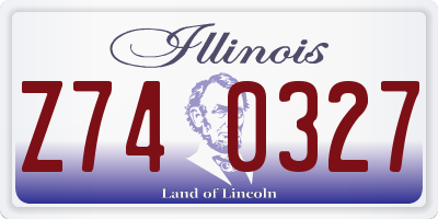 IL license plate Z740327