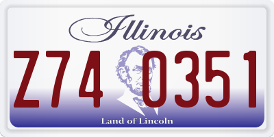 IL license plate Z740351