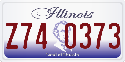 IL license plate Z740373