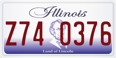 IL license plate Z740376