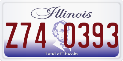 IL license plate Z740393