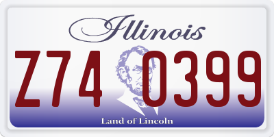 IL license plate Z740399