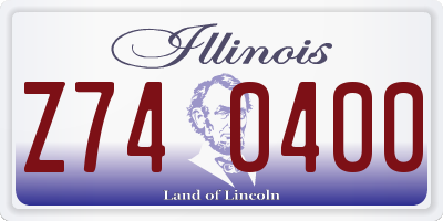 IL license plate Z740400