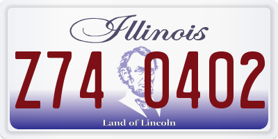 IL license plate Z740402