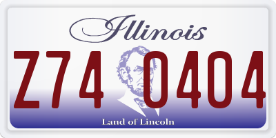 IL license plate Z740404