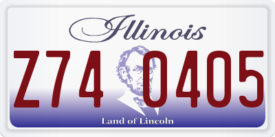IL license plate Z740405