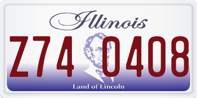 IL license plate Z740408