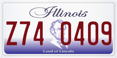 IL license plate Z740409