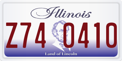 IL license plate Z740410