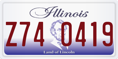 IL license plate Z740419