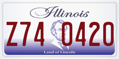 IL license plate Z740420