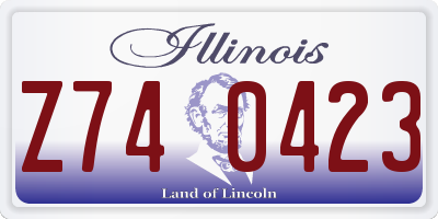 IL license plate Z740423