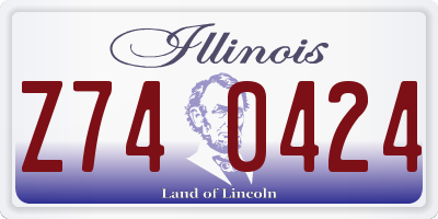 IL license plate Z740424