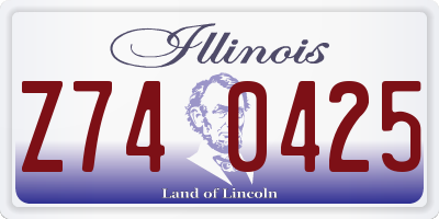 IL license plate Z740425