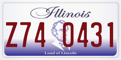 IL license plate Z740431
