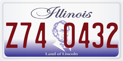 IL license plate Z740432