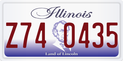 IL license plate Z740435