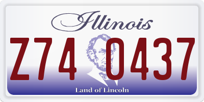 IL license plate Z740437