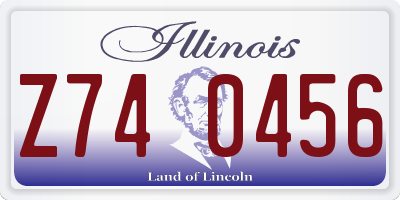 IL license plate Z740456