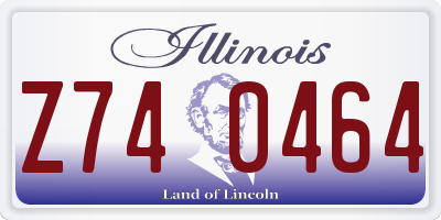 IL license plate Z740464