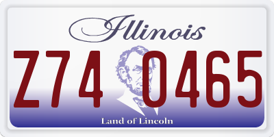 IL license plate Z740465