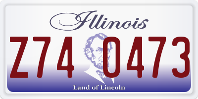 IL license plate Z740473