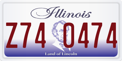 IL license plate Z740474