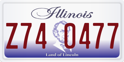 IL license plate Z740477