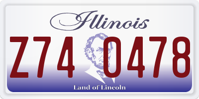 IL license plate Z740478