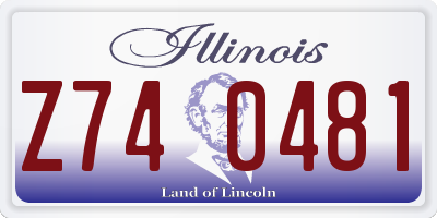 IL license plate Z740481