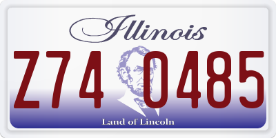 IL license plate Z740485