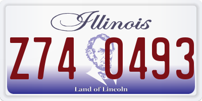 IL license plate Z740493