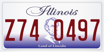 IL license plate Z740497
