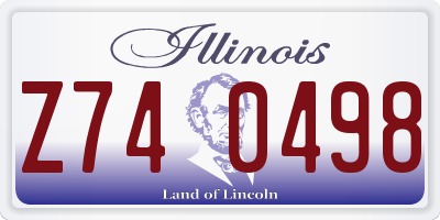 IL license plate Z740498