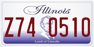 IL license plate Z740510
