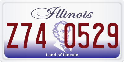 IL license plate Z740529