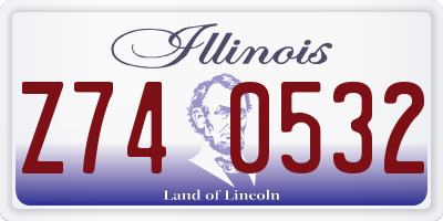 IL license plate Z740532