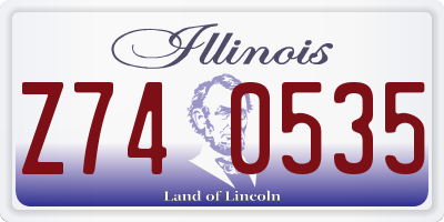 IL license plate Z740535