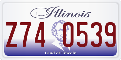 IL license plate Z740539