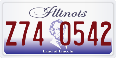 IL license plate Z740542