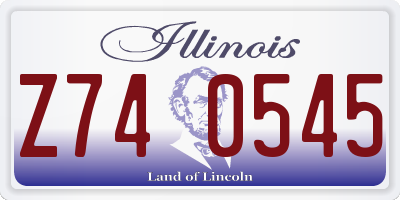 IL license plate Z740545