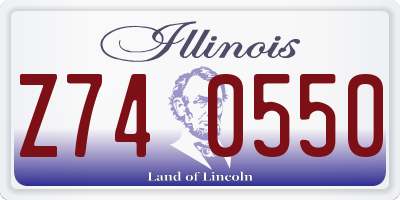IL license plate Z740550